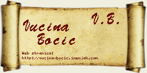 Vucina Bocić vizit kartica